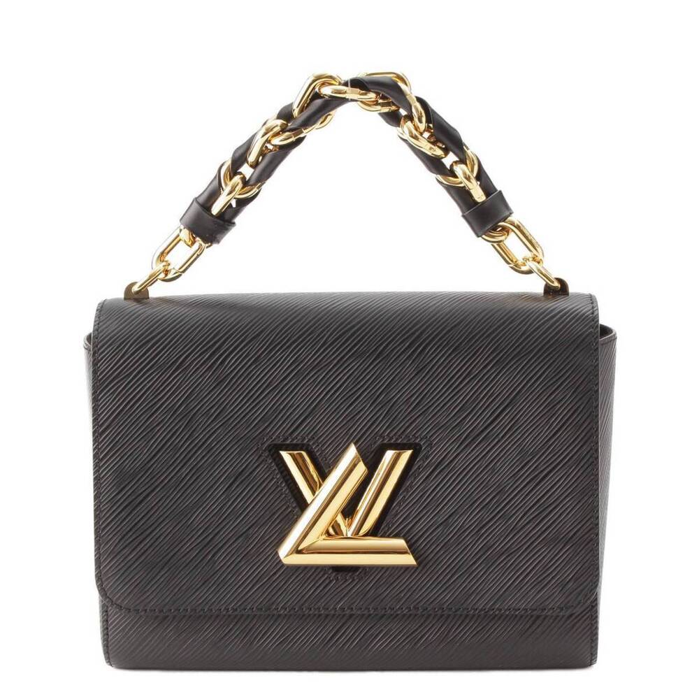 Louis Vuitton Epi Twist One Shoulder Hobo Handbag Crossbody Bag Black